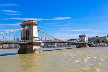 Obraz premium Szechenyi Chain bridge in Budapest