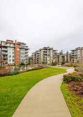 Fototapeta premium Modern apartment buildings in Vancouver, British Columbia, Canada.