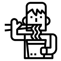 eat line icon style