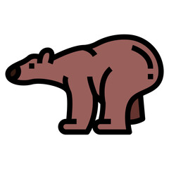 bear filled outline icon style