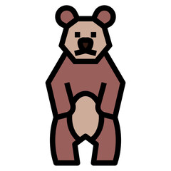 bear filled outline icon style