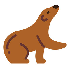 bear flat icon style