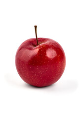 Plakat Shiny red apples, isolated on white background.