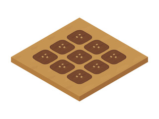 農場ゲームのイラスト_種まき_アイソメトリック