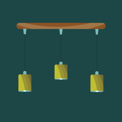 Beautiful interior light Vector, Bulb collection, and soft background. lights illustration.