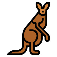 kangaroo filled outline icon style © smalllike