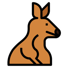 kangaroo filled outline icon style © smalllike
