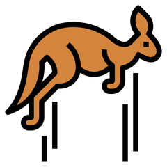 kangaroo filled outline icon style