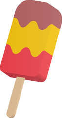 3D cartoon colorful sweet dessert popsicle ice lolly