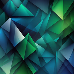 blue green abstract background for design. Geometric shapes. Triangles, stripes, lines, Color gradient, Modern, futuristic, Light dark shades. web banner