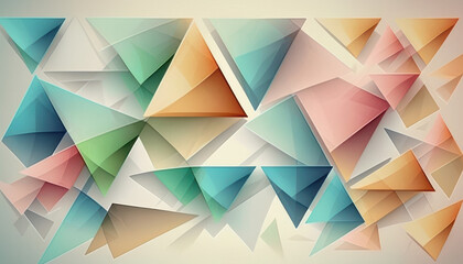 Fototapeta premium colourful origami pastel art wallpaper desktop background Generative AI, Generativ, KI