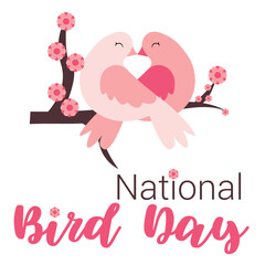 National Bird Day Vector Illustration.
