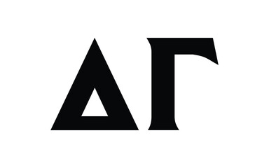 Delta gamma typography, ΔΓ letters - obrazy, fototapety, plakaty