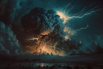 Thunderstorm: Electric Skies Cinematic Illustration