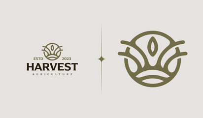 Agriculture Farm Logo. Universal creative premium symbol. Vector sign icon logo template. Vector illustration