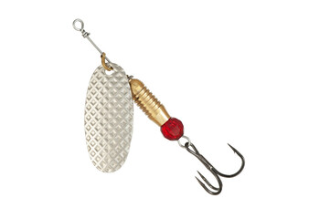Fishing Spinner (Spoon Lure) Isolated on White background .