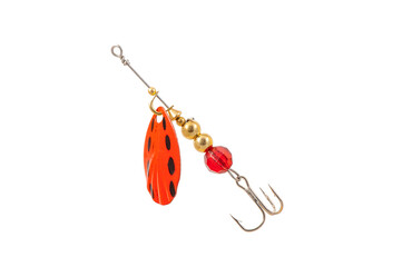 Fishing Spinner (Spoon Lure) Isolated on White background .