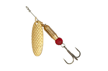 Fishing Spinner (Spoon Lure) Isolated on White background .