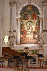 Fototapeta na wymiar Venice, Italy - 14 Nov, 2022: Chiesa di San Vidal, ex church and concert hall