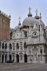 Naklejka premium Venice, Italy: Nov 15, 2022: St Marks Basilica from inside the Doge's Palace