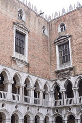 Fototapeta na wymiar Venice, Italy - 15 Nov, 2022: Interior walls of the Doge's Palace, Palazzo Ducale