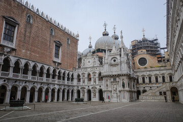 Fototapeta premium Venice, Italy: Nov 15, 2022: St Marks Basilica from inside the Doge's Palace