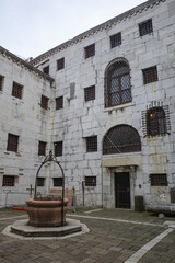 Fototapeta na wymiar Venice, Italy - 15 Nov, 2022: Prison cells and bars in the Doges Palace, Palazzo Ducale