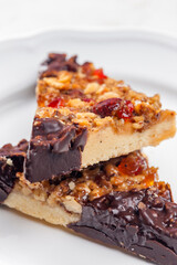cookies with candies, nuts and chocolate