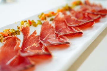 Mojama de atún, Mojama tuna fillet, loin of tuna cured in sea salt	
