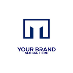 Letter M logo icon design template elements