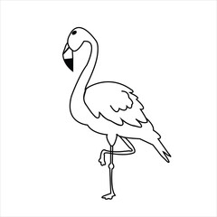 Fototapeta premium Cute vector flemish single and with couple bird cartoon illustration art.