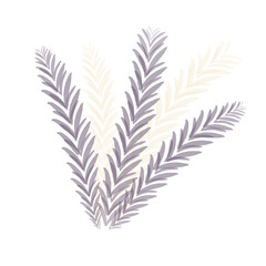 Naklejka premium Watercolor flowers and leaves transparent background PNG 300DPI 