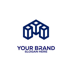 Fototapeta premium Letter M line logo design. Linear creative minimal monochrome monogram symbol. Universal elegant vector sign design. Premium business logotype. Graphic alphabet symbol for corporate business identity