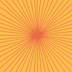 Vintage sunburst radiating lines