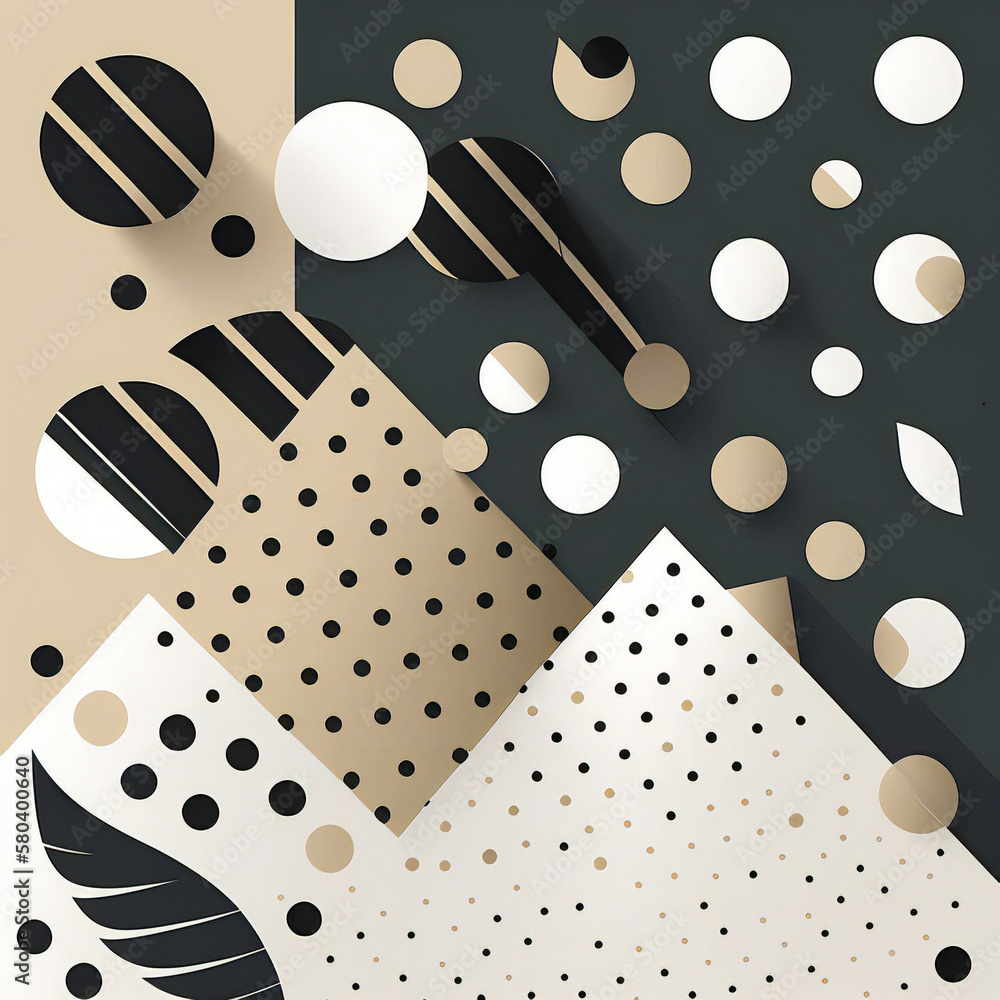 Poster seamless pattern with polka dots