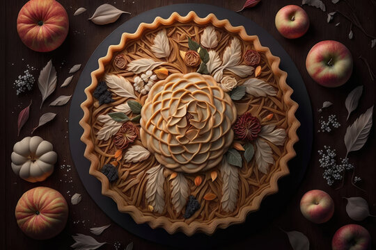 Fruit Pie with intricate crust