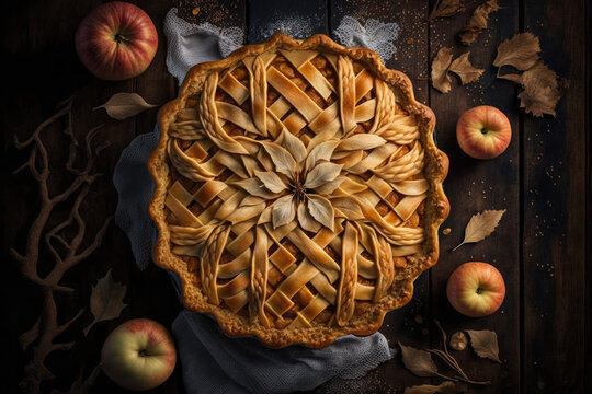 Fruit Pie with intricate crust