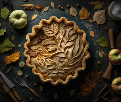 Fruit Pie with intricate crust