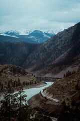 train in the mountains