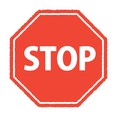 手描き風の「STOP」標識アイコン