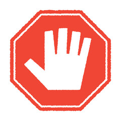 手描き風の「STOP」標識アイコン