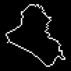 Fototapeta premium Pixel map of Iraq. Vector illustration.