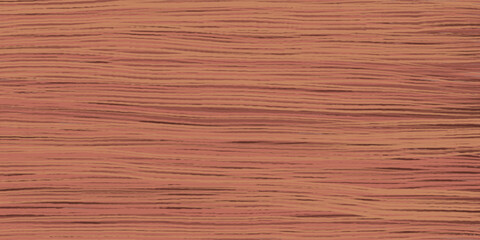 Uniform red oak wood grain texture with horizontal veins. Vector wooden background. Lining boards wall. Dried planks. Painted wood. Swatch for laminate