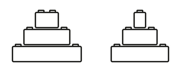 Toy blocks icon, great design for any purposes. Vector building brick illustration.