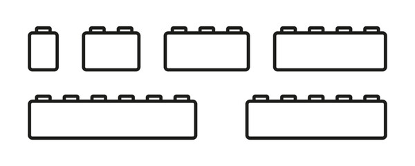 Toy blocks icon, great design for any purposes. Vector building brick illustration.