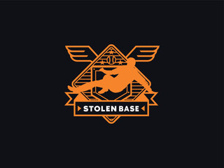 sport, badge, baseball, emblem, game, team, design, symbol, championship, competition, play, ball, illustration, icon, logo, league, element, champion, sign, American, bat, label, tournament, equipmen