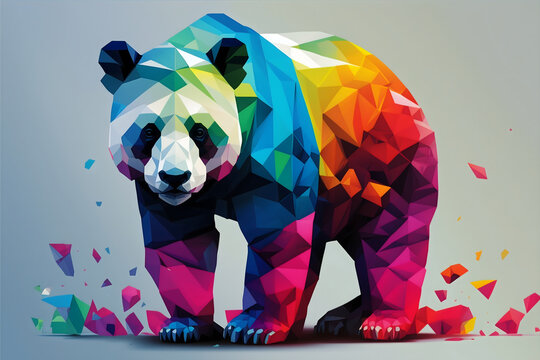 Polygon pander bear art