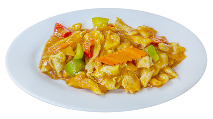 Plat asiatique Poulet au curry