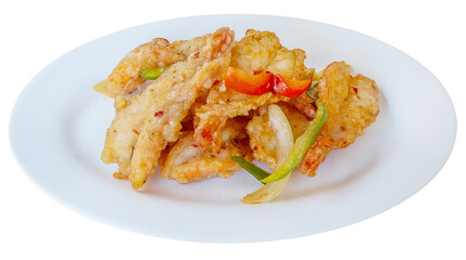 Plat asiatique Crevettes sel et poivre
