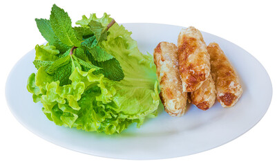 Plat asiatique Nems poulet ou porc ou végétarien